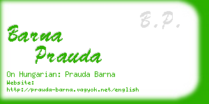 barna prauda business card
